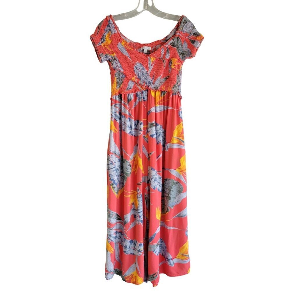 Patrons Of Peace Tropical Floral Jumpsuit Size M
